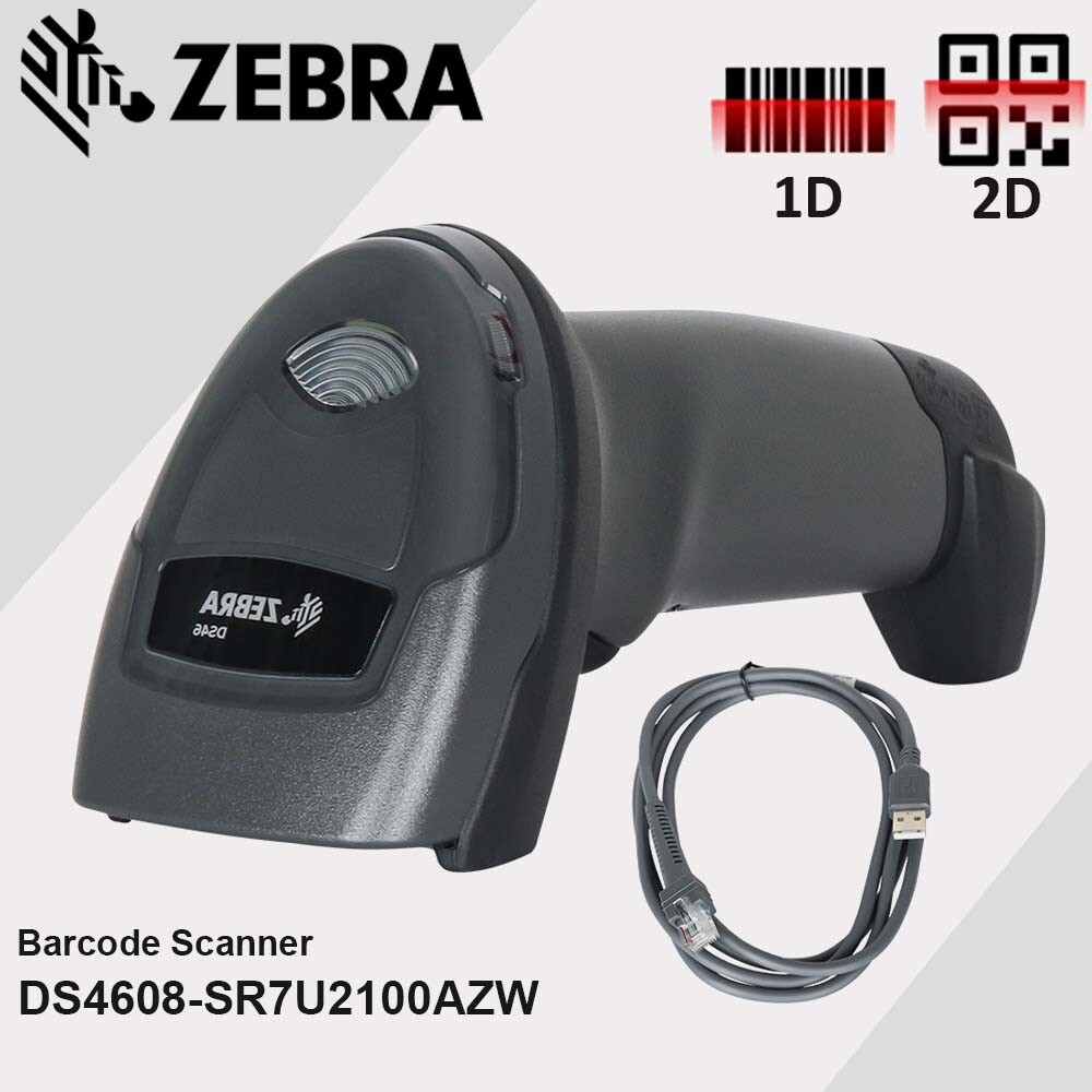 Zebra DS4608-SR7U2100AZW Wired Handheld 1D 2D Area Imager Barcode Scanner