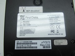 FirstData Silver Wireless Portable Terminal Credit Card Machine No Power Adapter
