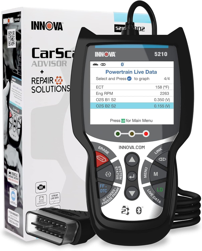 Escáner OBD2 5210: lee y borra códigos de motor