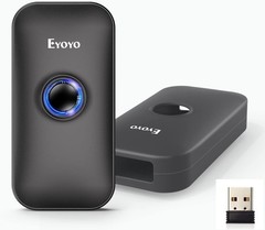 1D Mini Bluetooth Barcode Scanner with Case, 3-in-1 2.4G Wireless & Bluetooth…