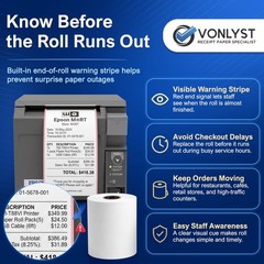 230 Thermal POS Rolls 3 1/8” BPA Free for Epson TM-T88 T70 T80 T85 H6000 T90 – 2
