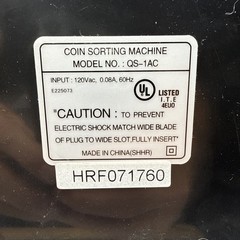 Royal Sovereign QS-1AC Coin Sorter Counter Machine w/ Anti-Jam – Tested Working