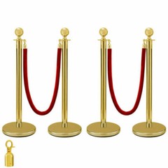 1 Pc Red Velvet Rope Crowd Control Stanchion Post Queue Line Barrier Rope New