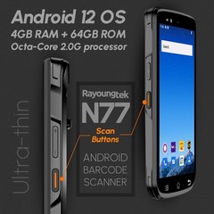 Rayoungtek Android 12 Barcode Scanner 4+64GB Built-in 1D/2D/QR Zebra SE4710…