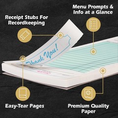 BOGO 10-Pack of 50 Page Guest Checks for Professional Restaurants | Guest Che…