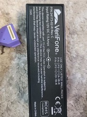 24173-02-R Verifone Purple Multiport Ethernet Switch Cable with AC Adapter (M1)
