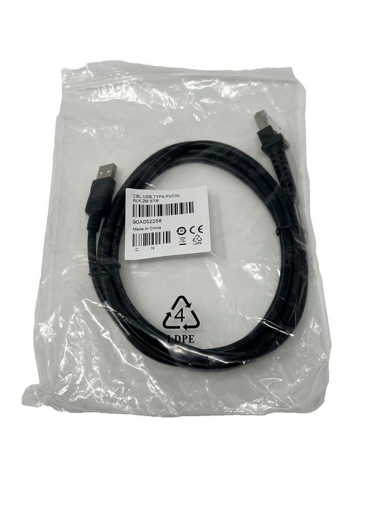 DATALOGIC Authentic Cable 90A052258 Scanner, USB, Type A, Data Transfer, 2M