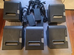 Lot of 5 EPSON TM-T88V M244A Pos USB Thermal Printers 2/5 Have All Cords