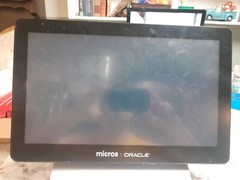 Micros Oracle Workstation 6 POS Terminal with Stand For Parts Or Repair