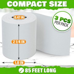3-Pack Calculator Tape Rolls – Adding Machine Tape 2 1/4 in X 85 Ft | Receipt P