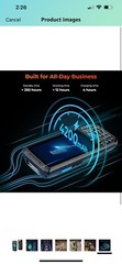 MUNBYN Android 13 Barcode PDA Handheld Scanner 035Pro w Honeywell N4313 4GB+64GB