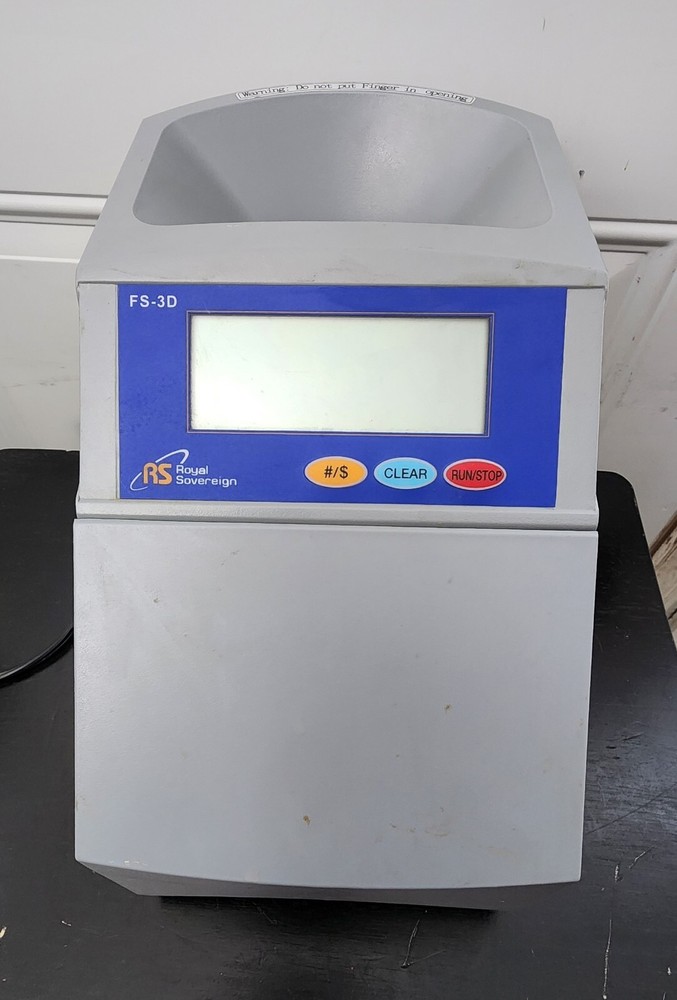 Royal Sovereign 3-Row Coin Sorter Counter Value Display FS-3D Tested Works