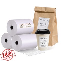 Televenture 3 rolls sticky receipt paper