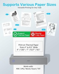 PRT Inkless Portable Printer for Travel, Wireless Thermal Printer Support 8.5…