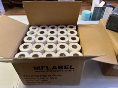 Thermal Paper 2 1/4 x 50′ 50 Rolls Credit Card & Cash Register POS Receipt Paper