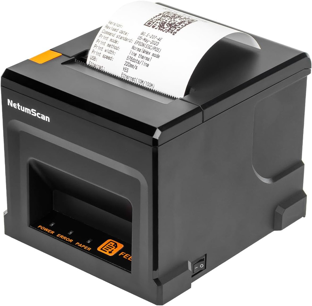 Commercial Resstaurant POS Thermal Receipt Printer with Auto Cutter Cash Drawer