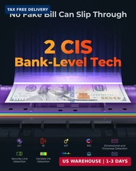 MUNBYN IMC01 Bank Grade Money Counter Machine Mixed Denomination, 2CIS/UV/IR/MG/