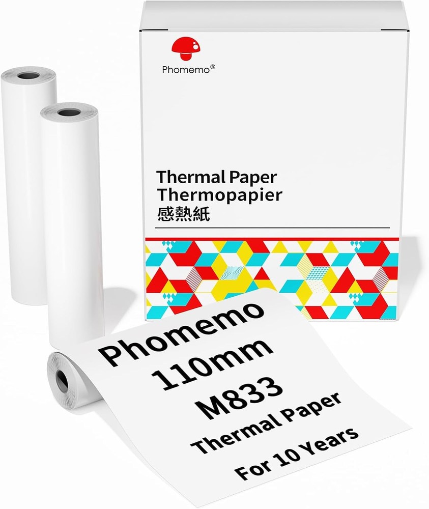 Thermal Paper，3″ Thermal Paper for M832 M833 M834 M835 Thermal Printer White …