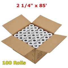 2 1/4″ x 85′ First Data FD130 FD100Ti Thermal Paper 100 Rolls Cash Register Tape