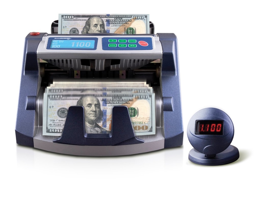 AccuBanker AB1100PlusUV Commercial Bill Counter + UV Counterfeit Detector