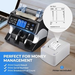 Bank Grade Money Counter Machine Mixed Denomination Value Counting Ser.