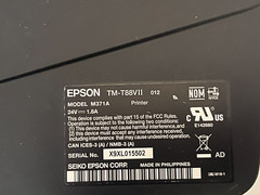 EPSON TM-T88VII Thermal POS Receipt Printer Ethernet or USB C31CJ57012 M371A