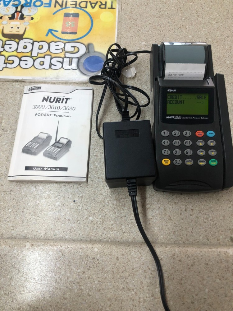 Lipman Nurit 3020 POS EDC Terminal Credit Card Machine Reader Receipt Printer