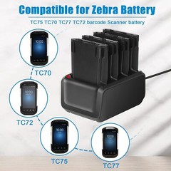4-Port TC70 Battery Charger for Zebra TC70 TC72 TC75 TC77 SAC-TC7X-4BTYPP-01 USA