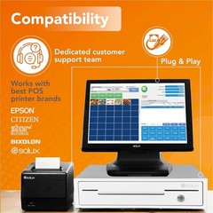 13″ Cash Drawer for POS Systems – Removable Coin Tray, Key Lock, 4 Bill, 5 Coin,