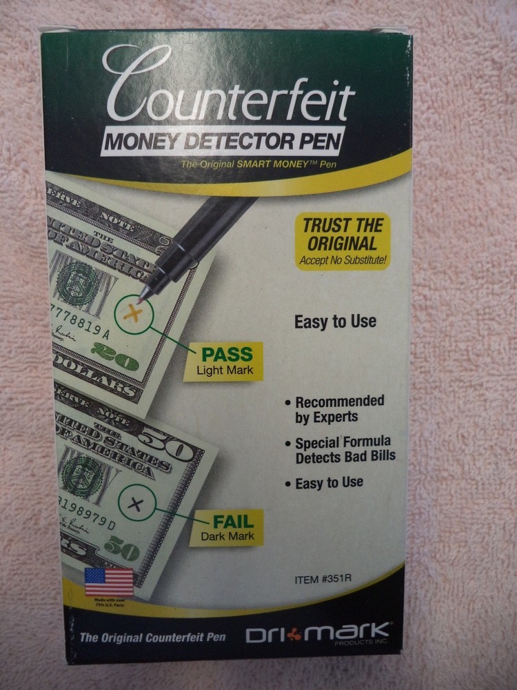 12 original Dri Mark Counterfeit Money Detector Pen 351R currency dollar bill $$