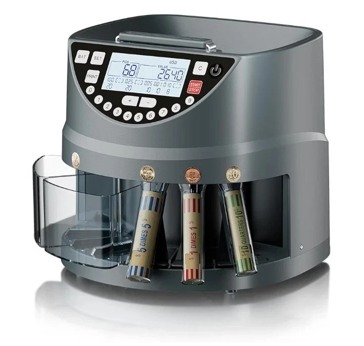Aneken Coin Counter and Sorter with TFT Display Accurate Tested, Works