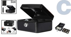 Compact Double Layer Cash Box with Key Lock – Versatile Money Organizer (5.9″)