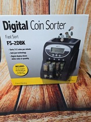 Royal Sovereign Digital 4-Row Electric Coin Sorter FS-4DA Black