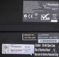 S4700-020 Radiant Server, POS Terminal, 90 Day Warranty