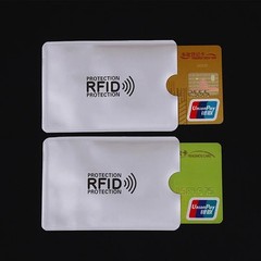 10Pcs Anti-Scan Card Sleeve Anti-Magnetic Anti-Theft anti RFID/NFC Scanning Alum