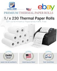 3 1/8″ x 230′ THERMAL POS RECEIPT PRINTER ROLL PAPER BPA FREE USA 50 ROLLS