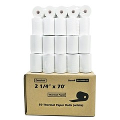 (50 Rolls Coreless) vx520 Special 2 1/4 x 70 thermal paper (2.25 inches x 70f…