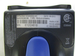 DATALOGIC S2-130/GUN W/BASE SCANNER UNKNOWN BATTERY-CUT CORD- USED FREE SHIPPING