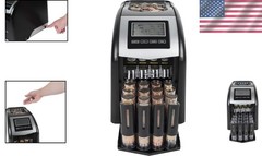 4 Row Automatic Coin Sorter & Counter – Hands-Free Operation