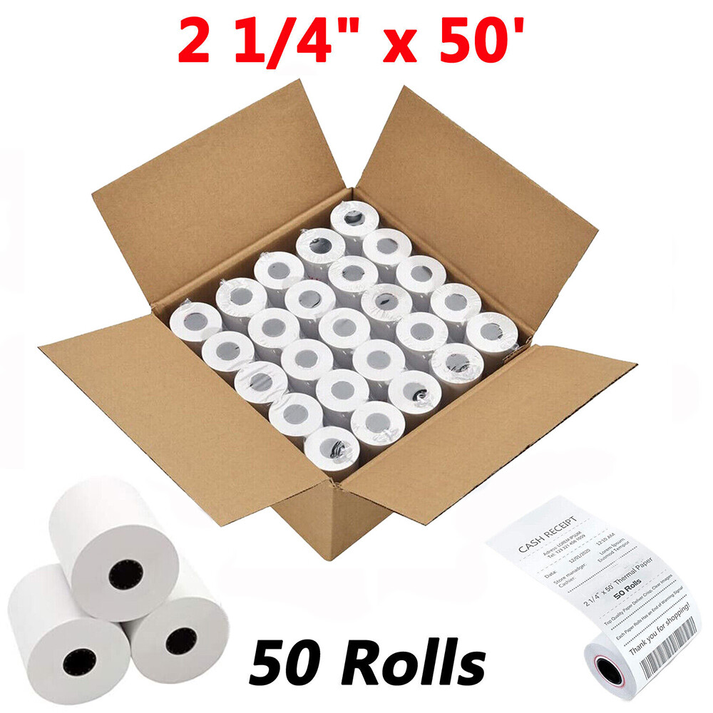 50 Rolls 2 1/4″ x 50 Thermal Receipt Cash Register Credit Card Paper BPA Free