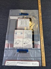 Qty 50 ControlTEK 14.5 x 25 CoinLok, Clear, Dual Handle Deposit Coin Bags sealed