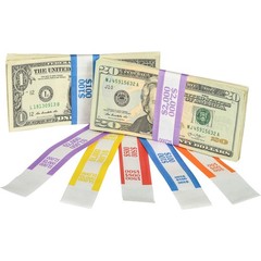 Sparco $1000 Bill Strap – 1000 Wrap[s] – Kraft – Yellow (BS1000WK)