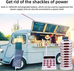 Retekess TD161 Wireless Paging Querying System 10 Buzzers Food Truck Clinics Bar