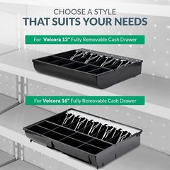 Volcora Cash Drawer Insert Black 4 Bill 5 Coin Tray Durable Organize Money