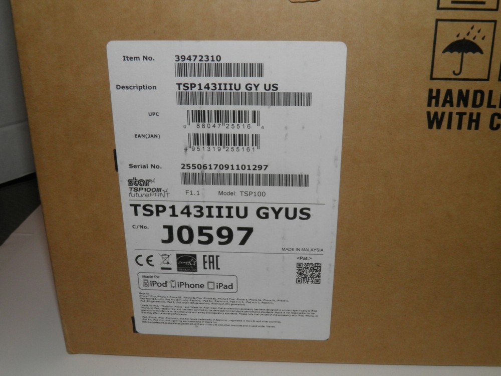 NEW Star TSP100 Thermal POS Receipt Printer 143IIIU USB w power cord