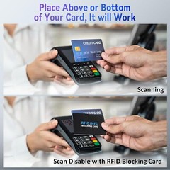 5Pack RFID Blocking Card,Contactless NFC Debit Credit Card Passport Protector bl