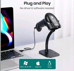 USB Wired Barcode Scanner Anyeast Inventory 2D 1D QR Code Scanners (No Stand)