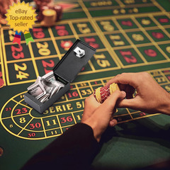 Metal Box for Gambler, Casino Cash Box with Money Slot and 2 Keys, Portable Winn