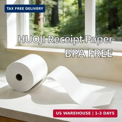 3 1/8 x 230 Thermal Paper Receipt Rolls, HUOJI 10 rolls Receipt Paper Fits Star