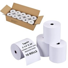 2-1/4” x 50′ (10 Rolls) Thermal Receipt Paper, Fits 58mm Thermal POS Printer…